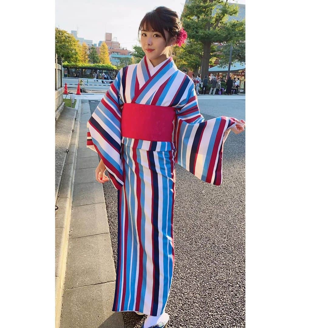 野田すみれさんのインスタグラム写真 - (野田すみれInstagram)「着物👘 撮影です📸 実は呉服問屋の娘って 知ってました？👘💕  . . #浅草百美人2020  #浅草百美人  #着物 #撮影 #浅草 #日本橋 #丸昭  #丸昭店」11月18日 16時29分 - sumire0208