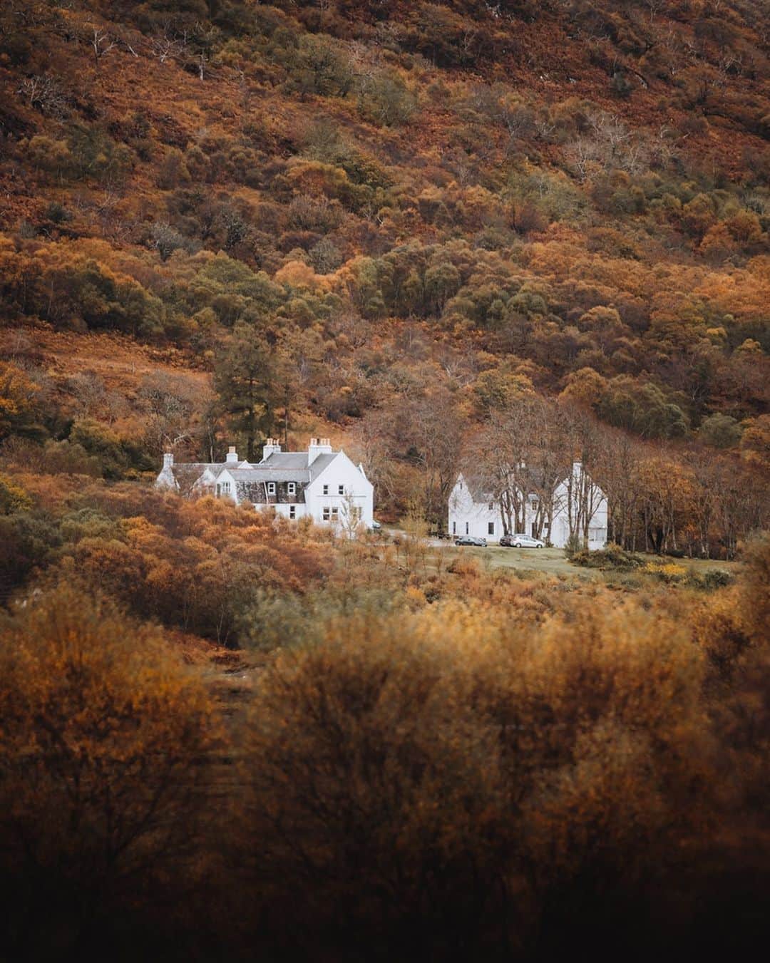 のインスタグラム：「If it’s true wilderness you yearn for, find refuge at Kinloch Lodge. Set snugly into the landscape overlooking Loch na Dal on the west coast of Skye, @kinloch_lodge is a 16th-century hunting lodge and former home of the Macdonald clan.   Insider tips: Wear stout boots, pack waterproofs and be prepared for every kind of weather.」