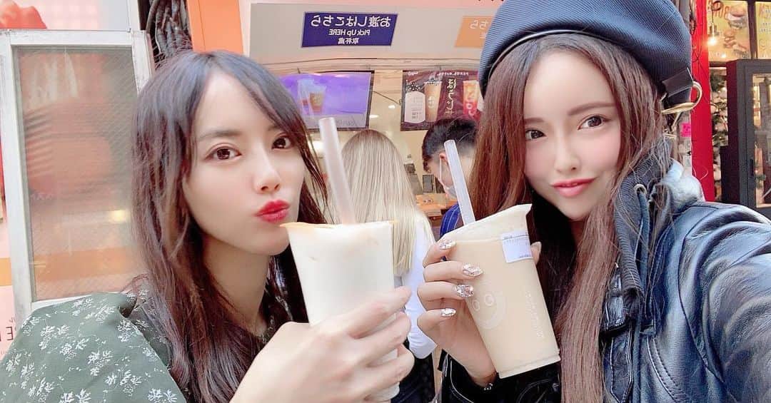 hina2221のインスタグラム：「タロイモラテ❤️ サツマイモとタロイモがはいてっていておいしいの✨ @cocotea.jp ✨ 渋谷のセンター街ど真ん中にあります😗✨おいしい😘 . . .   #CoCo都可 #渋谷カフェ #ココトカ #新商品 #冬季限定 #pr #トリドリベース」