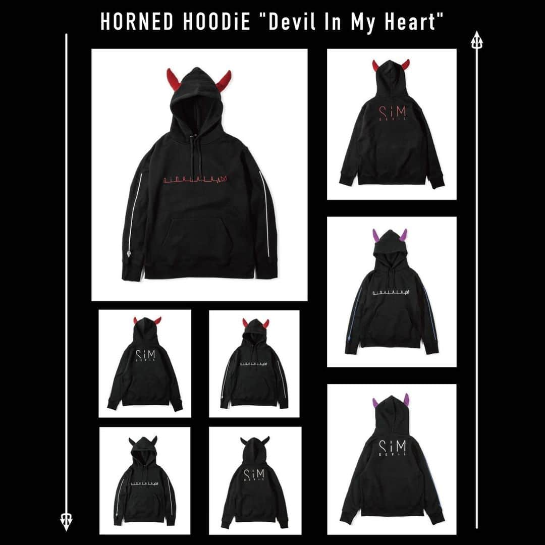 SiMさんのインスタグラム写真 - (SiMInstagram)「【SiM WiNTER COLLECTION 2020】  -HORNED HOODiE "Devil In My Heart"-  受注期間:11/22(日) 23:59まで 受付はこちらへ→collectivejp.com  Model: @raimu0726_official  Photo: @hideaki_nagata Hair make:  @makisakate Project Assistant:  @s.uneo」11月18日 18時00分 - sim_japan