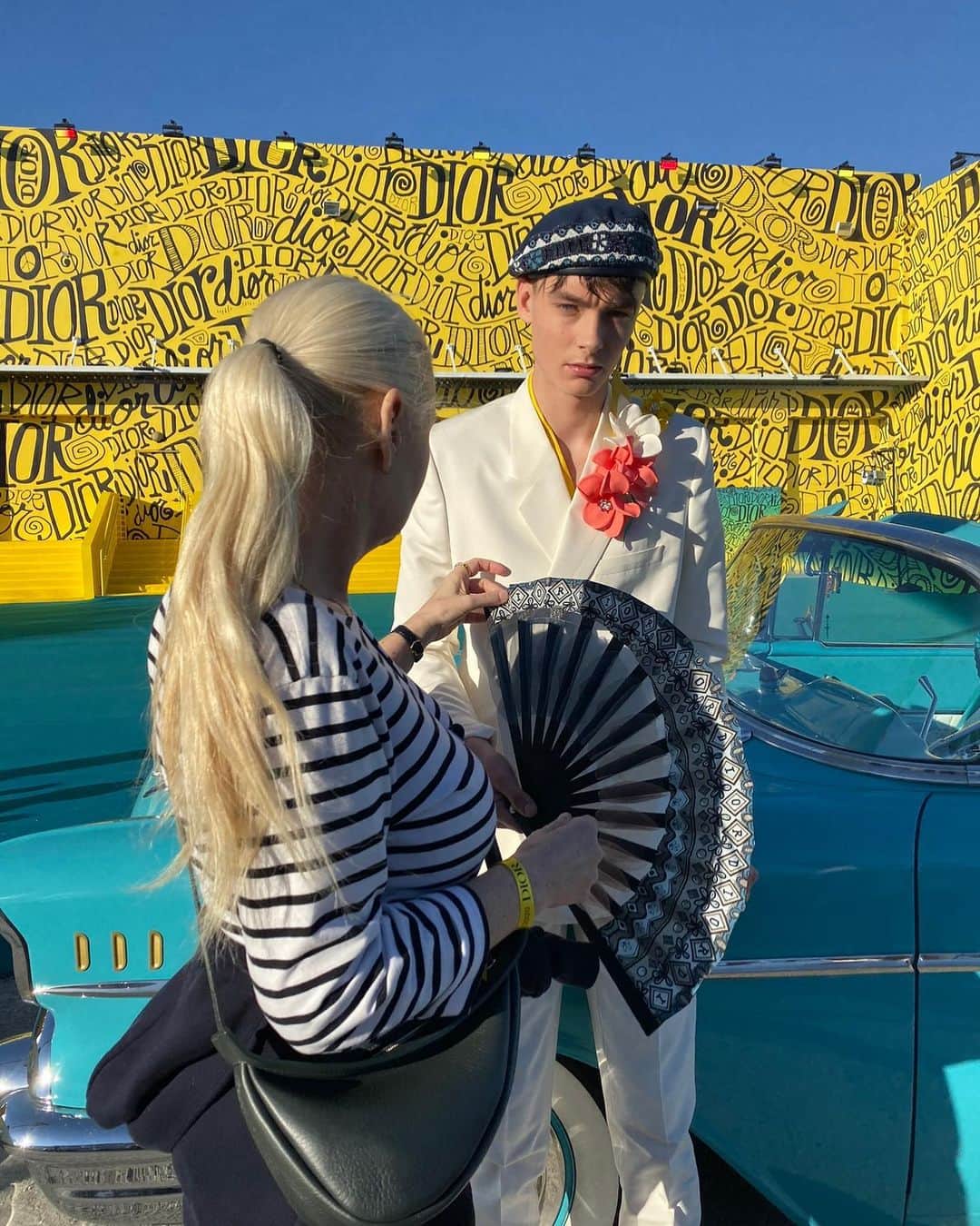 キム・ジョーンズのインスタグラム：「Show prep last year @dior with @ottocarl01 and @themelanieward @shawnstussy @jumpman23」