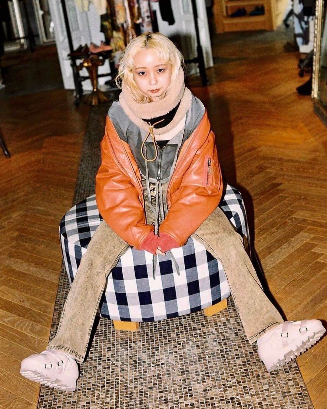 フジエリサコのインスタグラム：「grapevine by k3 20AW  LOOK Vol.2🌿 いつもありがとうマイフレンズ🦙 @grapevinebyk3 のアカウントでも見てね🤍 #grapevinebyk3」