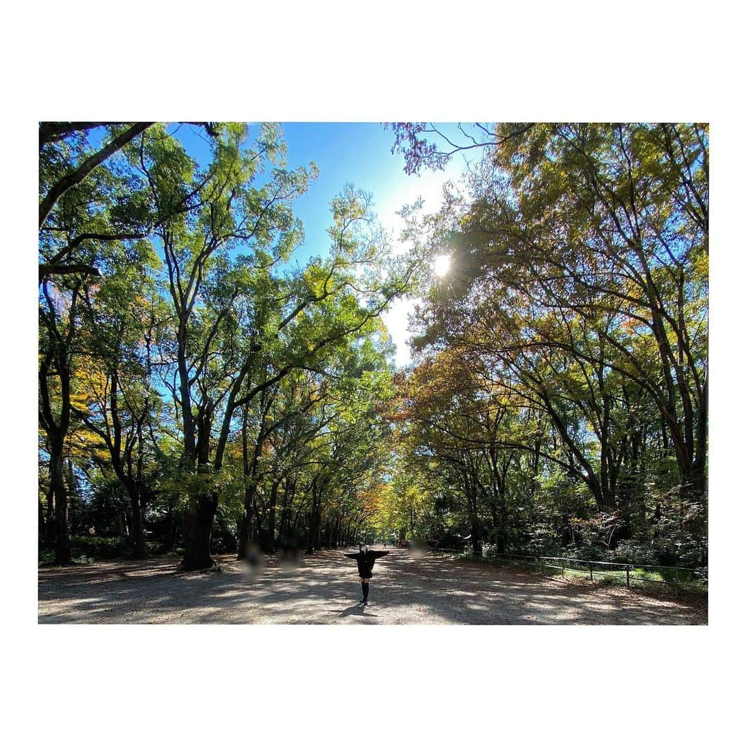 YURINAのインスタグラム：「・﻿ ⛩🍁🌾﻿ ﻿ 📸 Photo by my father 👨🏻﻿ ﻿ ﻿ 京都での写真﻿ ﻿ まだまだ続きます👉🏻👉🏻👉🏻👉🏻﻿ ﻿ 私はどーーこだ。？？？﻿ ﻿ 自然いっぱいでリフレッシュ🍃🍂﻿ ﻿ ﻿ ﻿ ﻿ #オリックス #BsGirls #Bs2020 #avex﻿ #baseball #プロ野球 #ORIX #Buffaloes﻿ #超革新系 #勝紺 #京セラドーム大阪 ﻿ #ほっともっとフィールド神戸 #オリ姫 ﻿ #yurina_359  #BsGirls2020 #performer﻿ #dance #全力パフォーマンス #followme﻿ #高身長女子 #筋トレ女子 #黒髪ストレート ﻿ #野球好きと繋がりたい #インナーカラー﻿ #京都旅 #京都観光 #下鴨神社﻿ #紅葉シーズン #フォトスポット #親子旅﻿ ﻿」