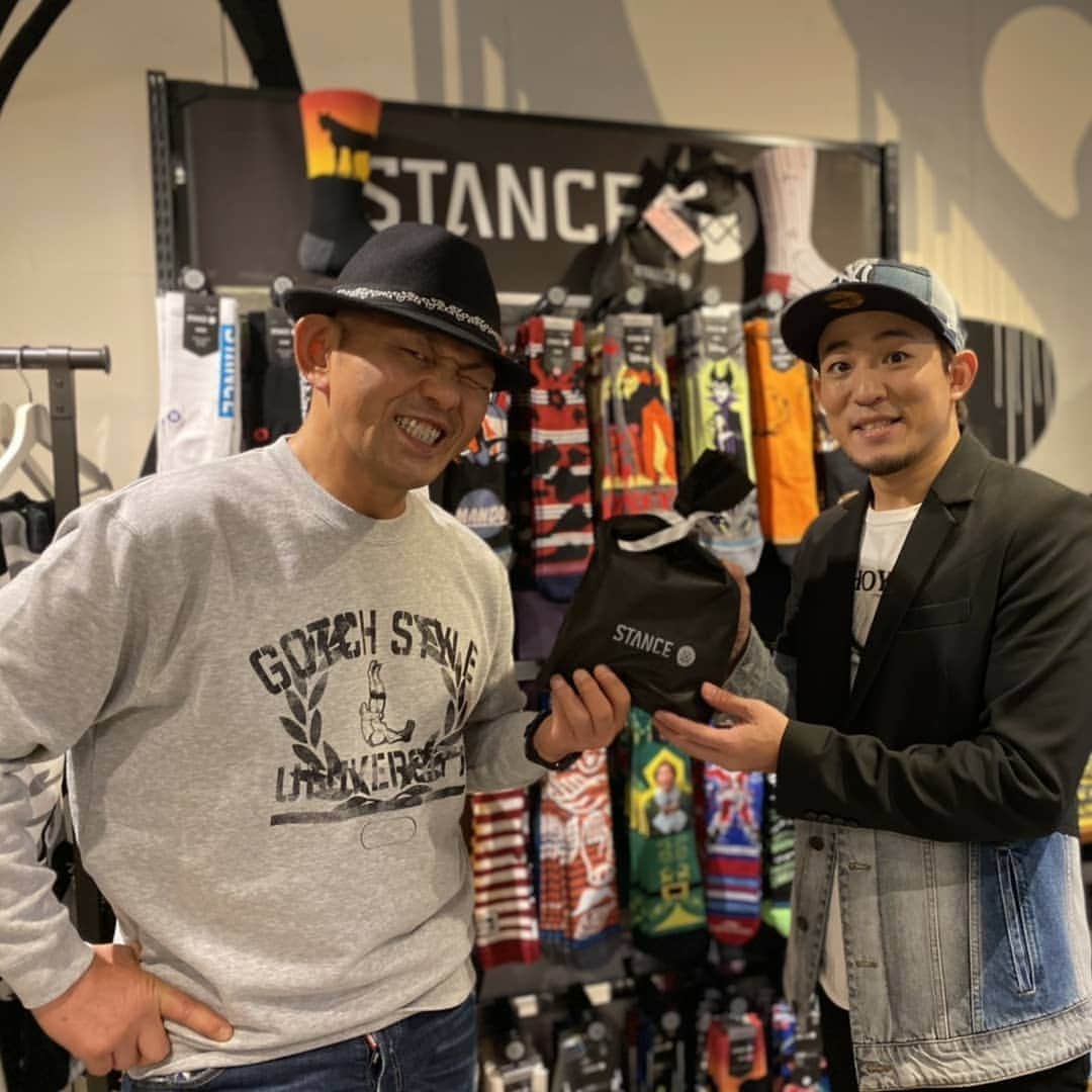 のインスタグラム：「#鈴木みのる さん #再会 #楽しいひととき @piledriver_harajuku  #STANCEギフト @stance_japan」