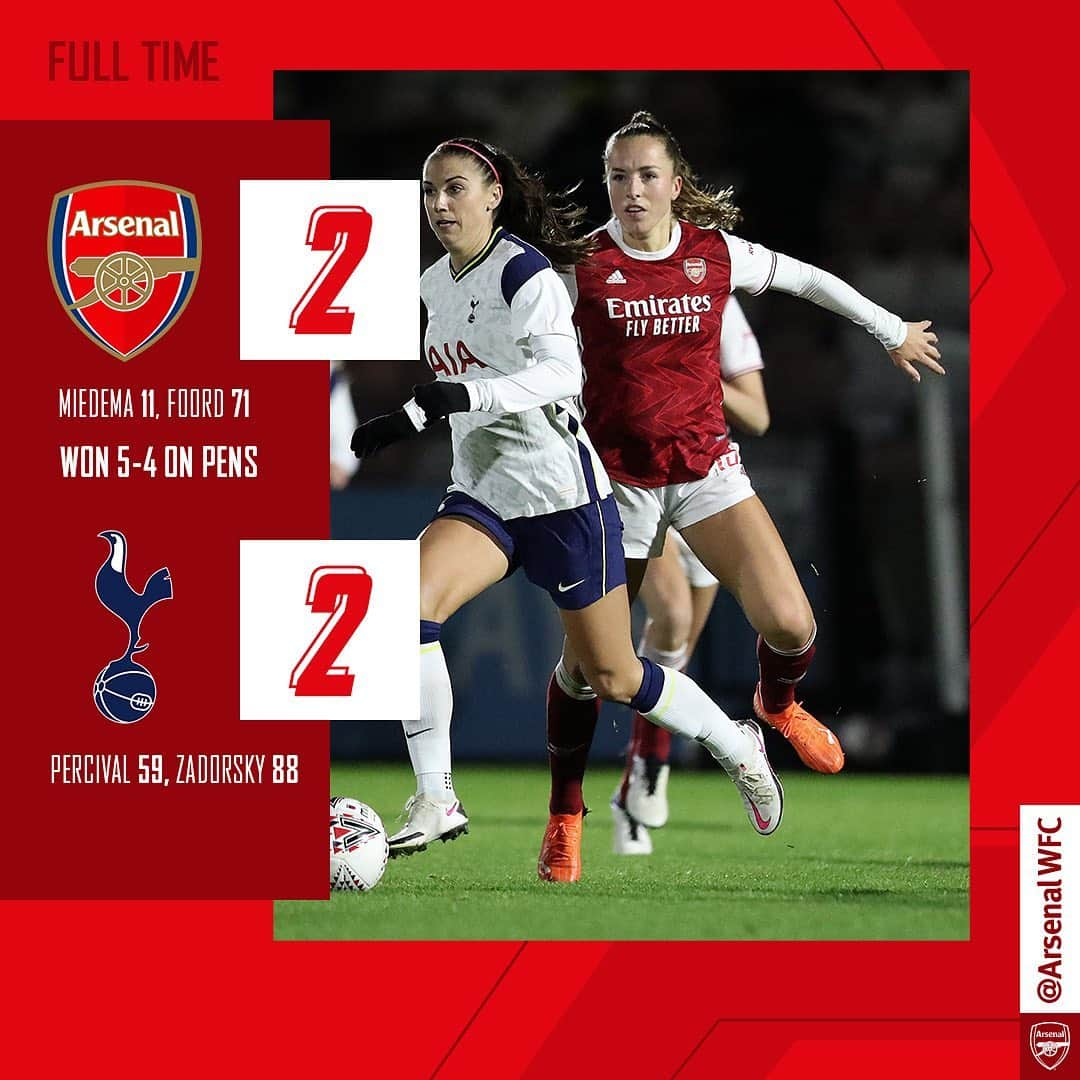 Arsenal Ladiesさんのインスタグラム写真 - (Arsenal LadiesInstagram)「The bonus point is ours on penalties. #ContiCup 🏆」11月19日 6時44分 - arsenalwfc