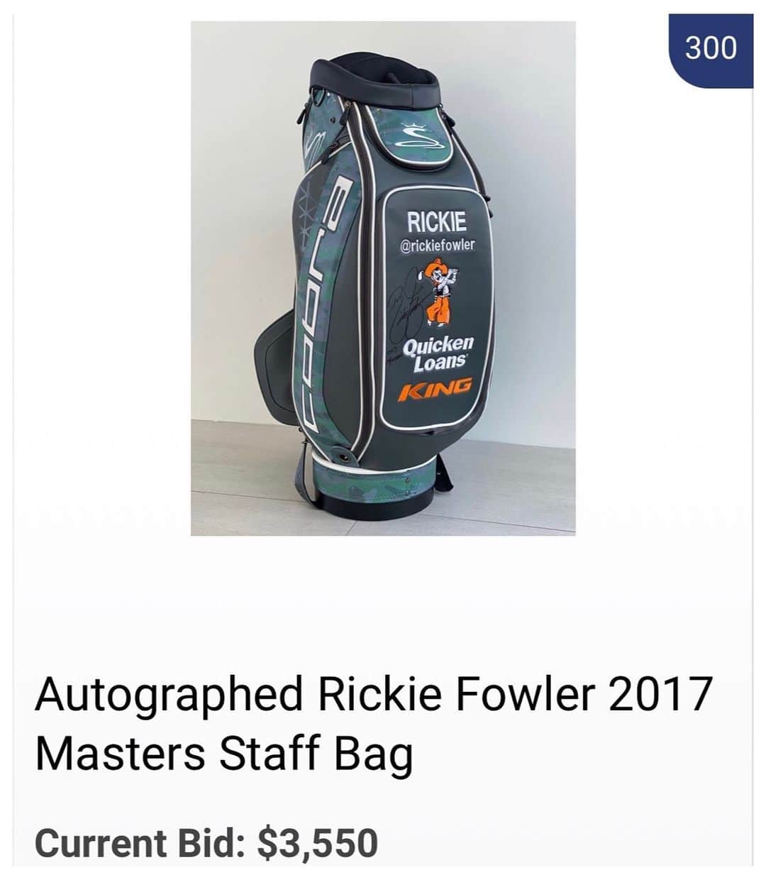 リッキー・ファウラーのインスタグラム：「@jordanspieth and his wife Annie are running a great auction to benefit @jordanspiethfamfoundation but it ends tomorrow night at 6:30pm eastern! A lot of really cool things up for bid...go click the link in my bio👌」