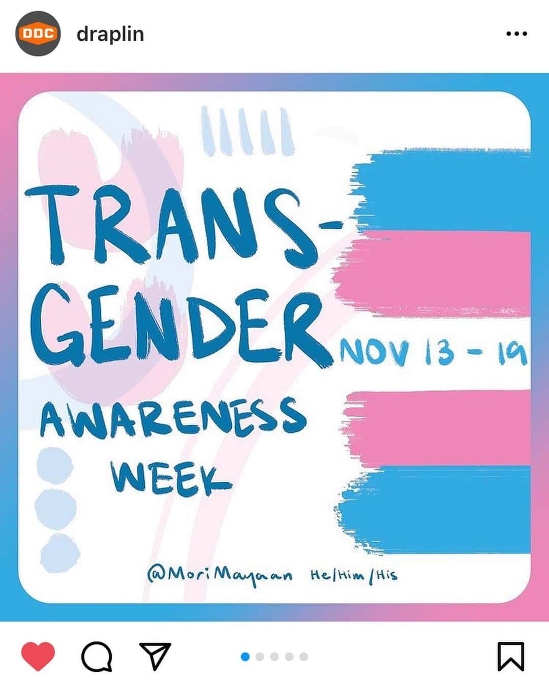 Jason G. Sturgillのインスタグラム：「It’s Transgender Awareness Week. I debated making an illustration to bring attention to this issue but I felt uncomfortable representing a group of people I wasn’t part of. Instead I wanted to extend the broadcast that @draplin has given to @morimayaan to educate anyone unfamiliar with the trans community. I assume that I’m speaking to an echo chamber of like minded folks that are supportive of all of our fellow human beings but as shown in Draplin’s comment section there are still people that haven’t had any real exposure to the lived experiences of others that don’t mirror their own. I wanted to highlight some responses to those comments that put it more eloquently than I ever could to hopefully further the discussion and reach anyone that might have closed minds or friends or family that this might be shared with as well. We all don’t know what it’s like to live another person’s life but some people feel the need to judge something they know nothing of. I get it, I was raised in a small religious community that was close minded to the gay community, and I was a part of that until I left my bubble and met and became friends with people of all walks of life. We’re never going to get to a place of universal love and acceptance until we can stop ostracizing people on either side of whatever fence is polarizing. From my experience those barriers are only broken through listening without accusation and contempt. It’s quite possible that I’ve misspoken and I welcome any opposing views. I just ask that any discussion below to be civil and open to hearing each other’s point of view. 🏳️‍⚧️ ❤️✌️🌎 #transgenderawarenessweek」