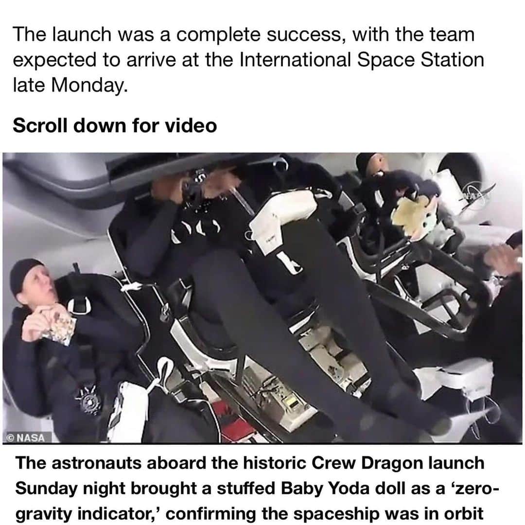Black Jaguar-White Tiger さんのインスタグラム写真 - (Black Jaguar-White Tiger Instagram)「Look who made it to space with @spacex : The Child. This will sound super funny and weird but news like this one make me cry because I can see glimpses of the real Humanity that lives inside of all of us under the brutal regime of the mind. May the Force be with those Heroes and obviously with The Child :) @dailymail @condoshomestoronto  @galiisraely.dan @laurensums_444」11月19日 7時38分 - blackjaguarwhitetiger