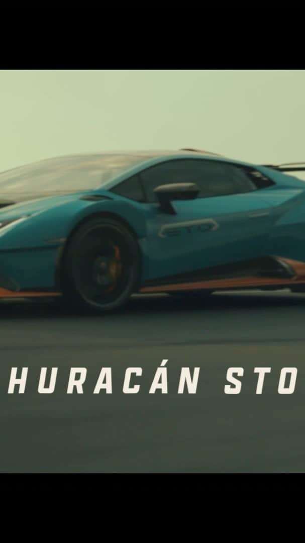 ランボルギーニのインスタグラム：「The new Lamborghini Huracán STO is here. And it brings the power and speed of @lamborghinisc from racetrack to road. A marvel that gives the most authentic driving pleasure, with its lightweight solution, superior aerodynamics and race car engineering.  #Lamborghini #HuracanSTO #FromRacetrackToRoad」