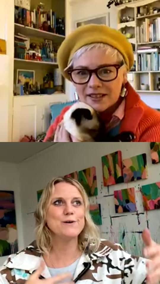 Tea and sittingのインスタグラム：「...me and @sophieabbottartist have a big old chat about creative process, matching Mark Rothko turning points and LOADS more...I absolutely loved this chat and loved Sophie’s questions which she had for me when we swapped halfway through 🤩🤓 #artistsopenhouses #brightonartists」