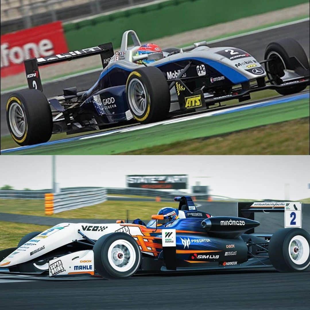 ロマン・グロージャンのインスタグラム：「2007 vs 2020 Real vs sim racing  @r8gesports  #r8g」