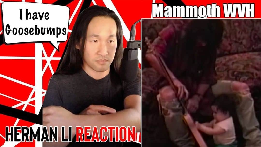 DragonForceのインスタグラム：「@HermanLi reaction to @MammothWVH - Distance, captured on livestream yesterday.  Rest in Peace #EddieVanHalen the greatest of all time. Thank you for everything.  Link on bio/stories, youtube.com/dragonforce https://youtu.be/wXpUizZkBVc   #dragonforce #hermanli #mammothwvh #mammothwvhdistance #evh #vanhalen」