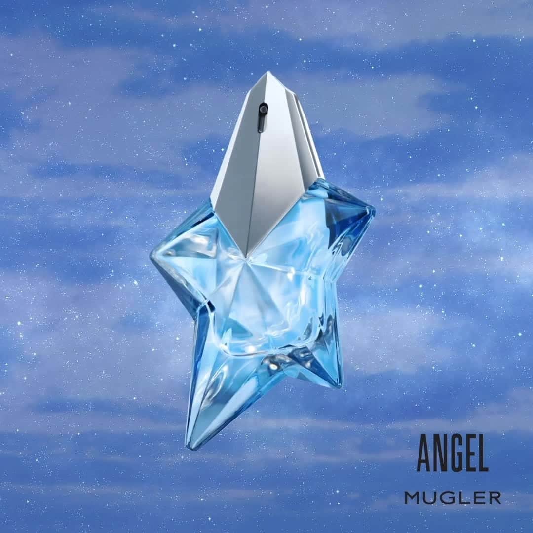 ミュグレーのインスタグラム：「An ode to be driven by your imagination and feel empowered by your dreams.  Angel is the scent made for those who loves to reinvent themselves and the world.  #MuglerAngel #WilderThanDreams」