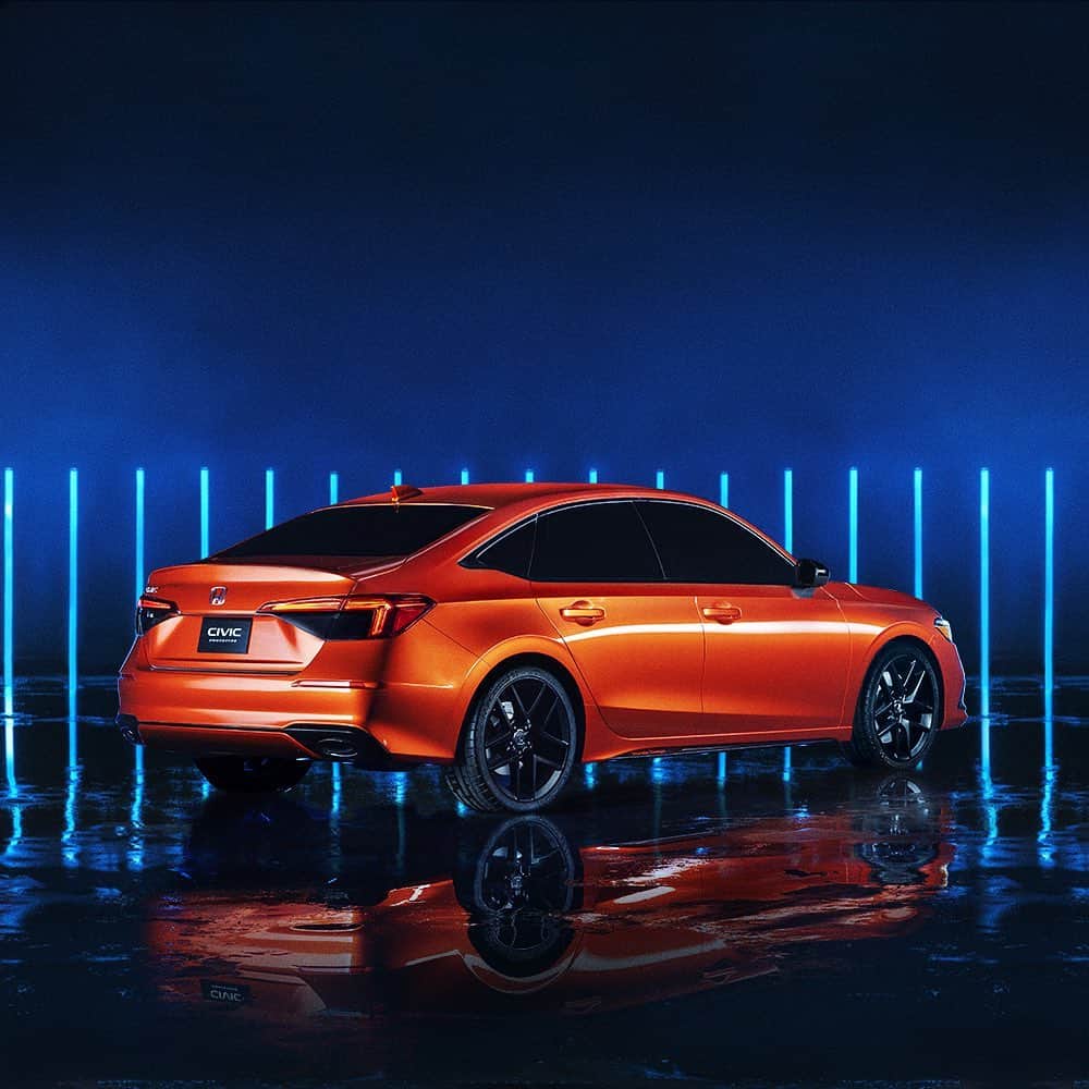 のインスタグラム：「The all-new #HondaCivic Sedan will be available late next spring.」