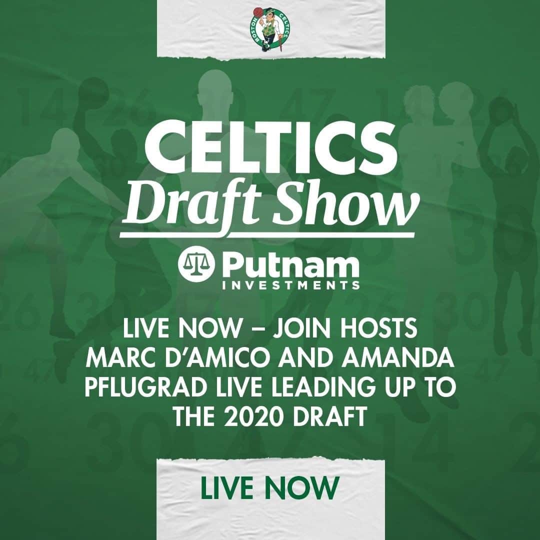 ボストン・セルティックスさんのインスタグラム写真 - (ボストン・セルティックスInstagram)「We are now LIVE ☘️ Join us on Celtics.com/DraftShow now」11月19日 8時02分 - celtics