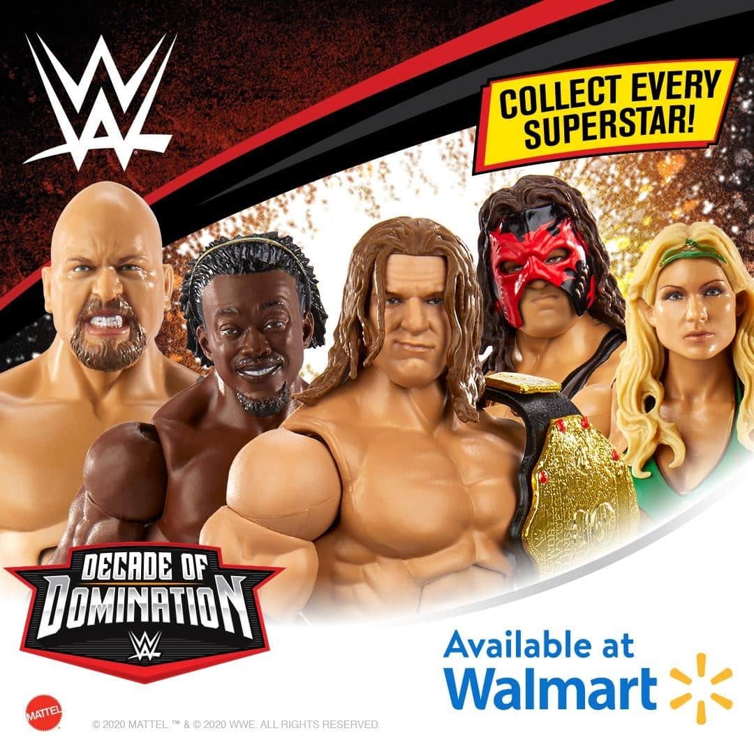 Mattelさんのインスタグラム写真 - (MattelInstagram)「It’s been 10 years since #WWE and Mattel formed their legendary tag team. Celebrate their Decade of Domination with Wave 2 of Superstars who have grown with this partnership since the beginning – Kofi Kingston, Big Show, Beth Phoenix, Kane, and Triple H – available now at Walmart!」11月19日 2時44分 - mattel