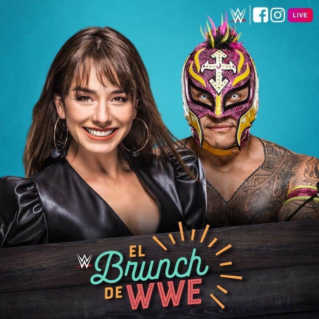 レイ・ミステリオ・ジュニアのインスタグラム：「@wweespanol_ brunch en unos minutos! Nos vemos pronto! 🙏🏼🇲🇽💙」