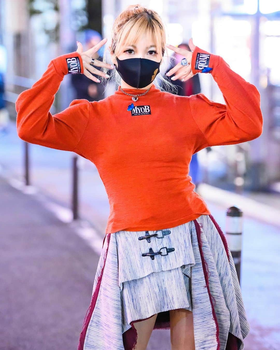 Harajuku Japanさんのインスタグラム写真 - (Harajuku JapanInstagram)「Japanese singer and Kawaii Monster Girl @Asachill on Cat Street in Harajuku wearing a top and dress by the Tokyo fashion brand MYOB NYC, Yosuke platforms, and Vivienne Westwood accessories.」11月19日 5時03分 - tokyofashion