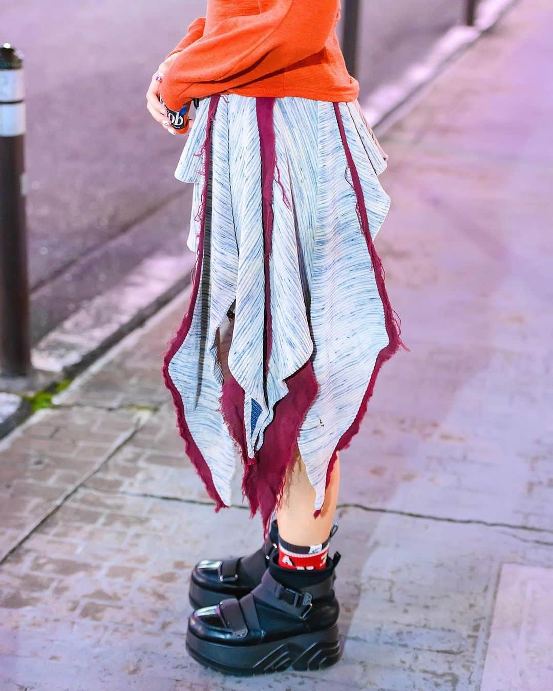 Harajuku Japanさんのインスタグラム写真 - (Harajuku JapanInstagram)「Japanese singer and Kawaii Monster Girl @Asachill on Cat Street in Harajuku wearing a top and dress by the Tokyo fashion brand MYOB NYC, Yosuke platforms, and Vivienne Westwood accessories.」11月19日 5時03分 - tokyofashion