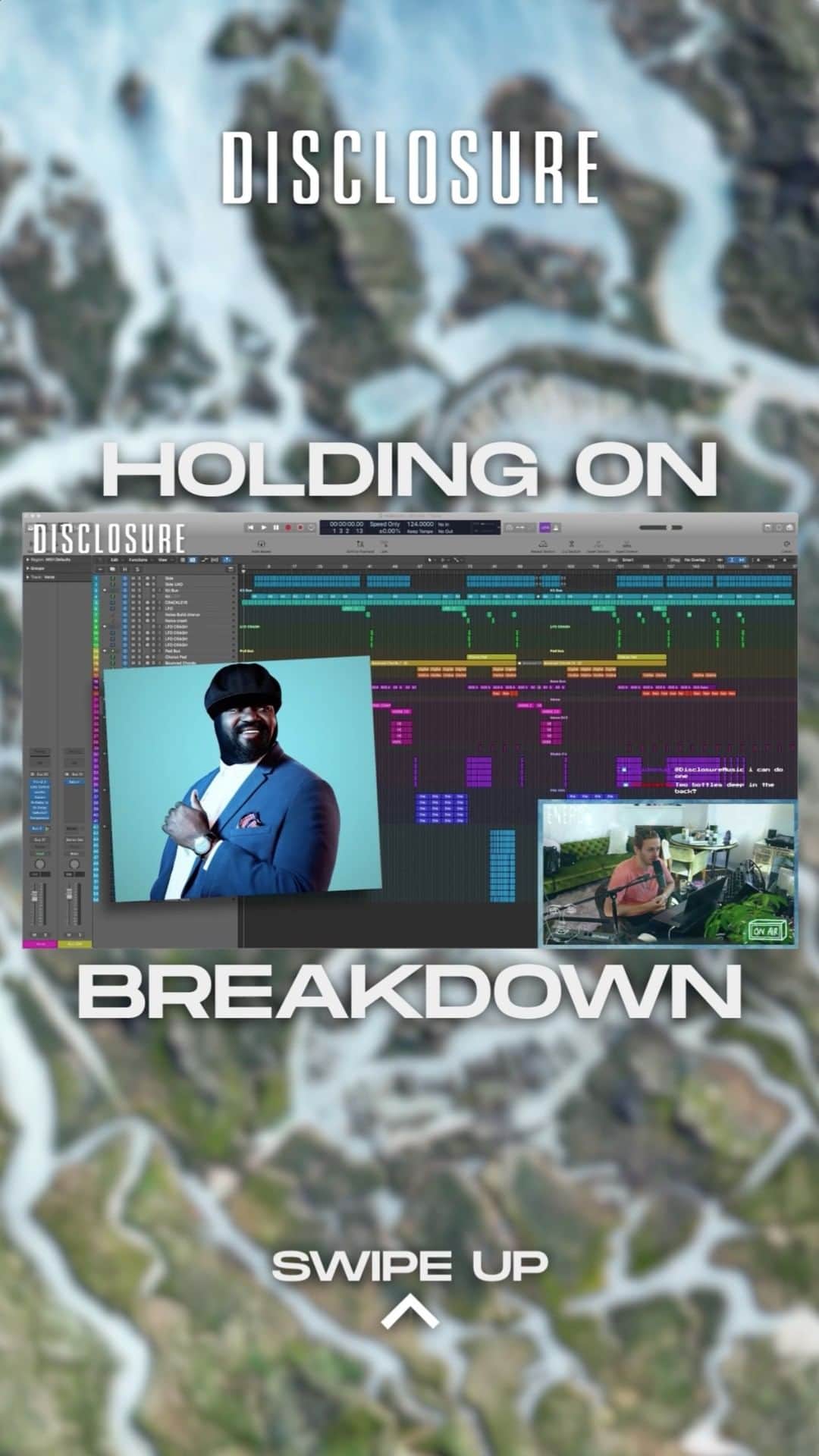 Disclosureのインスタグラム：「Here is the full breakdown of our song 'Holding On' with @gregoryportermusic & @jimmynapes back in 2015! For more breakdowns & live streams (Monday/Tuesday/Thursday 7pm UK) please follow and subscribe at twitch.tv/disclosuremusic ENJOY MUSIC NERDS! 🤓🎼🎶🎙📀🎵」