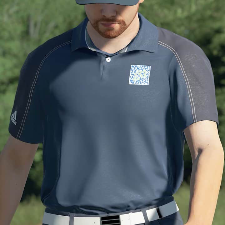adidas Golfのインスタグラム：「Bring your @pgatour2k style to the course IRL. Level up in the #CODECHAOS 2k Aeroready Polo. Available now in-game and exclusively on adidas.com/us at the link in bio. #PGATOUR2K21」