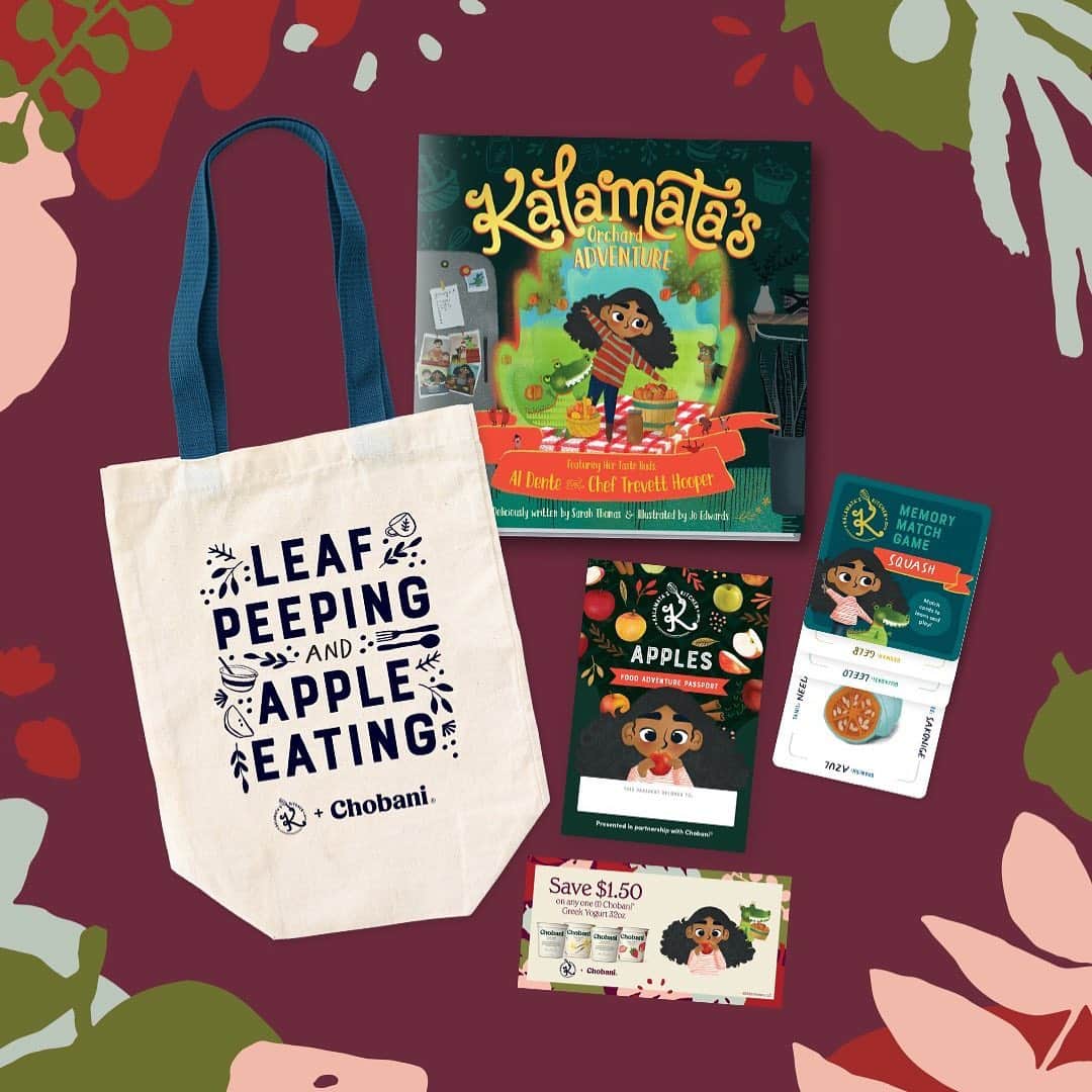 Chobaniのインスタグラム：「Ready to take your family on an adventure? 🍎 Here’s your chance to win an all-new Fall Food Adventure Box from @kalamataskitchen and @chobani, filled with exciting, educational tools to teach the little chef in your life about flavors of fall from around the world 🍂 Click the link in our bio to enter now.」