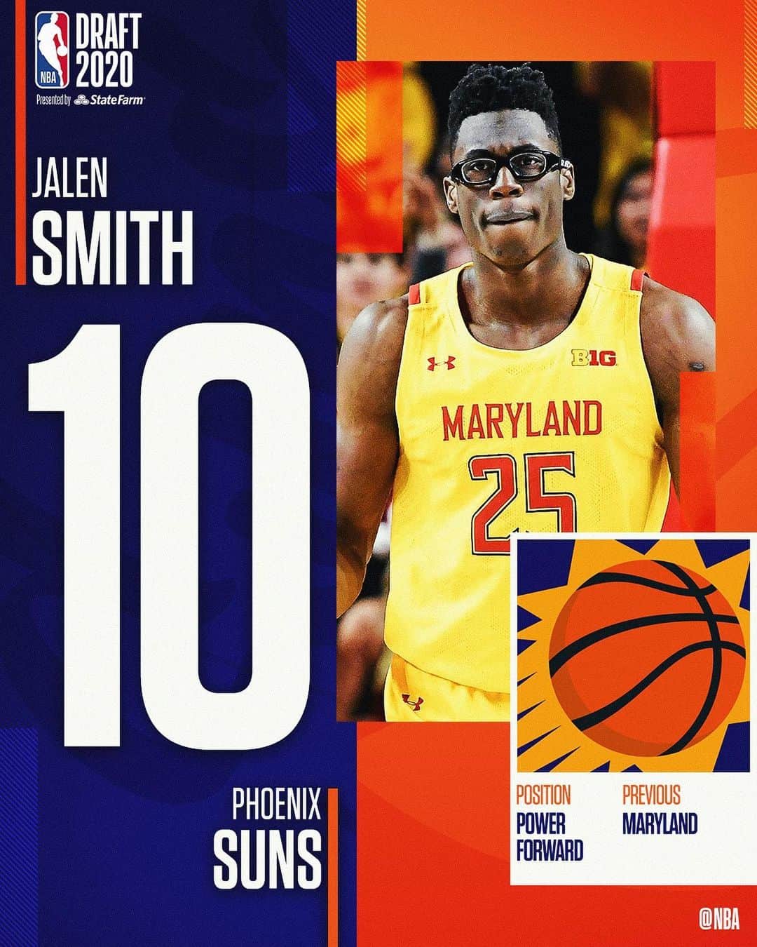 NBAさんのインスタグラム写真 - (NBAInstagram)「With the 10th pick in the 2020 #NBADraft, the @suns select @thejalen_smith from @terrapinhoops!」11月19日 11時14分 - nba