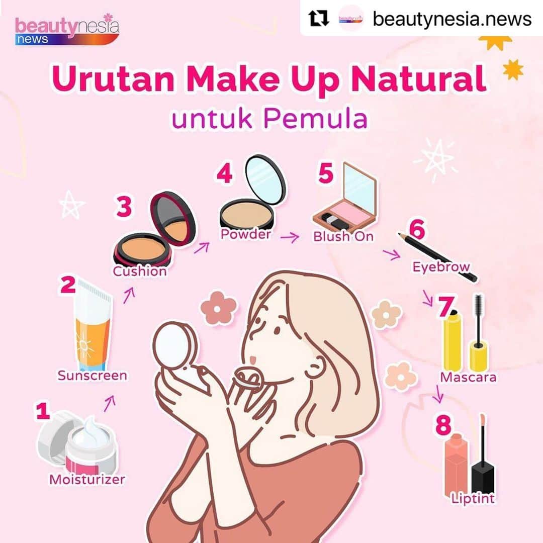 Beauty | Health | Fashionさんのインスタグラム写真 - (Beauty | Health | FashionInstagram)「✨ Repost from #BeautynesiaNews ✨ ・・・ Udah punya make up items tapi bingung mau mulai darimana? Hayo siapa yang lagi ngalamin ini. Tenang tenang, buat kamu yang baru belajar, jangan khawatir dan gak usah bingung bagaimana memulai make up nih. Kali ini Beautynesia News akan share urutan make up untuk pemula.⁣⁣⁣⁣ ⁣⁣⁣⁣ Yuk save postingan ini dan share juga ke sahabat-sahabat kamu ya 😍⁣⁣⁣⁣ ⁣⁣⁣⁣ Selamat mencoba Beb 😉⁣⁣⁣⁣ ⁣⁣⁣ —⁣⁣ #BeautynesiaNews  #TipsSkincare #acneserum #TipsCantik #TipsKecantikan ##mengatasijerawat #makeupremaja #Bruntusan #skincareremaja #kulitberminyak #masalahjerawat #jerawatpasir #acne #acneproblem #beautytips #skincaretips #acnetips #makeuptips #tipsmakeup #infomakeup」11月19日 11時14分 - beautynesia.id