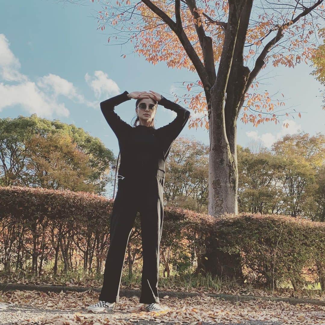 中越典子さんのインスタグラム写真 - (中越典子Instagram)「秋だねー というか今日は半袖でも良いくらいあたたかい  異常な気温のよう  秋の葉は色づいて美しく 土と苔と紅葉の葉で地面は絵画のようでした」11月19日 14時43分 - nakagoshi_noriko.official