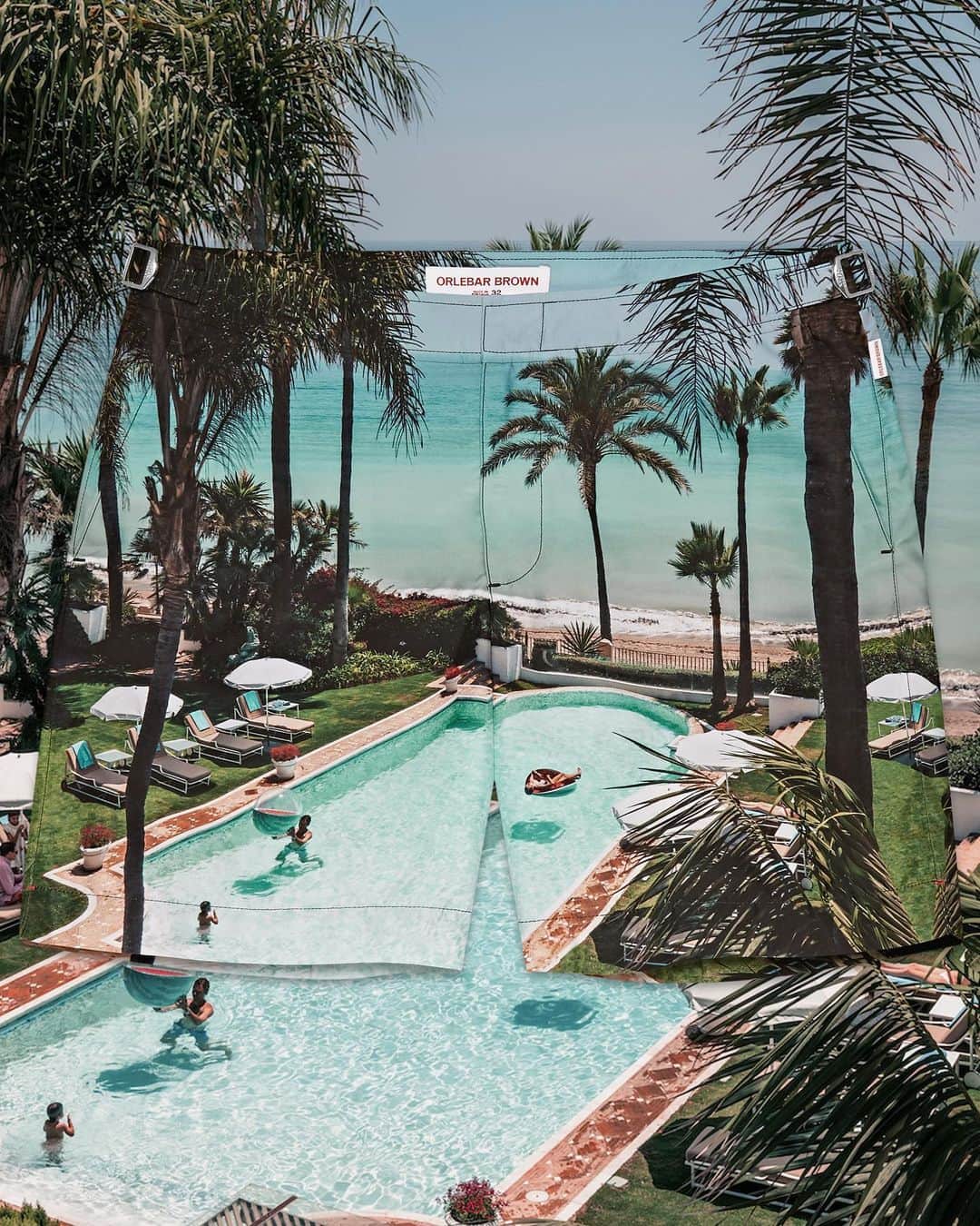 オールバーブラウンのインスタグラム：「Travel & lifestyle photographer @StuartCantorPhotography has created 2 exclusive photographic swim shorts that make us want to take a dip. 💦 Tap to shop 'Marbella Club Days', a dreamy pastel image of the @MarbellaClubH poolside, & shop 'Sicilian Summer', a view of the beautiful Taormina coast, via our story. #DoseOfSun #OrlebarBrown #ObsAroundTheWorld」