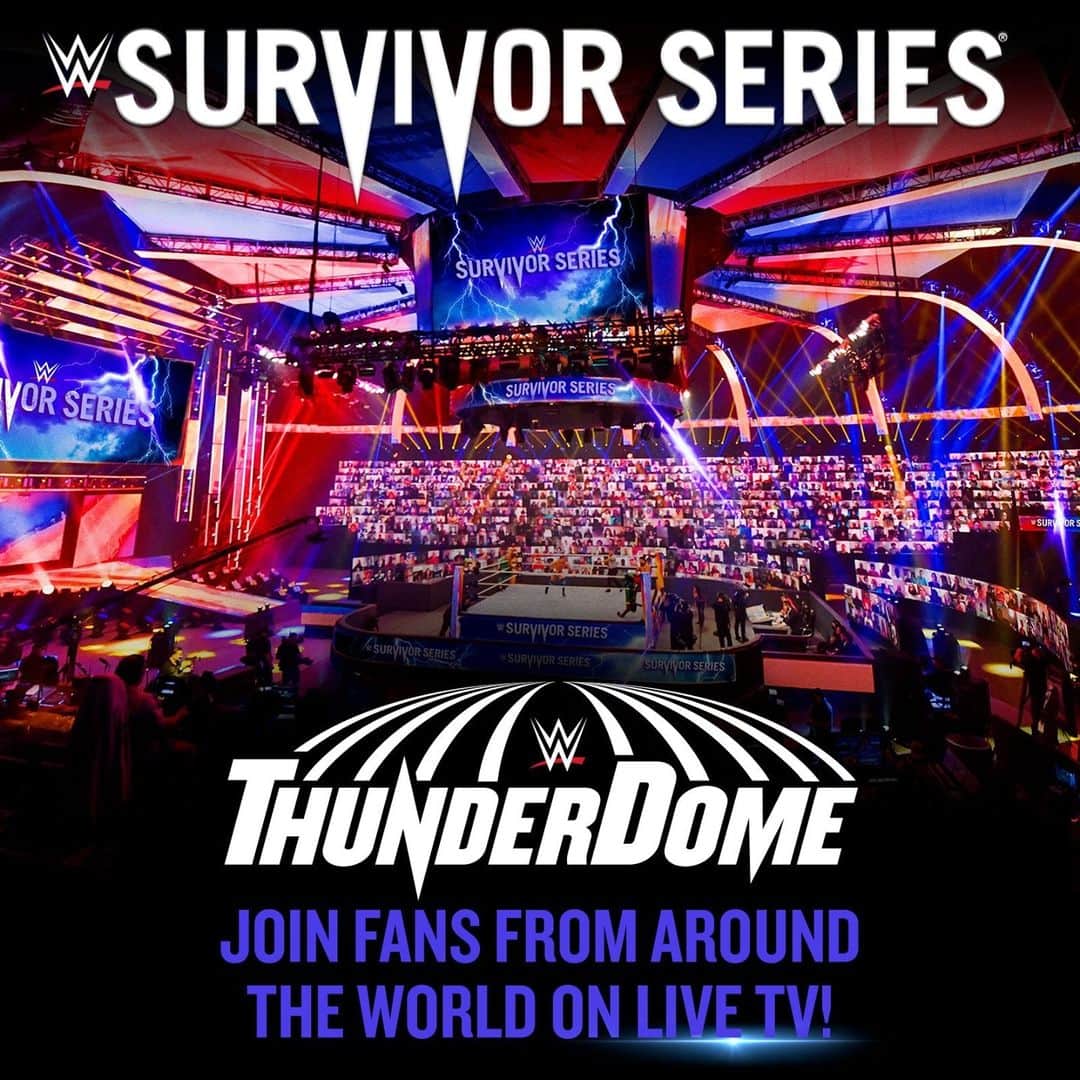 WWEさんのインスタグラム写真 - (WWEInstagram)「Join fans from around the world live on TV! Register now for your virtual seat in the #WWEThunderDome at #SurvivorSeries on @wwenetwork! Link in bio to register.」11月20日 1時47分 - wwe