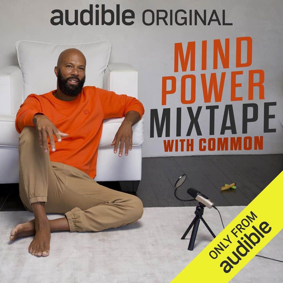 コモンのインスタグラム：「I am so excited my Audible Original Mind Power Mixtape is out now. In this podcast, you’ll hear me speak to some of the greatest minds as they help us find our power. Listen now only on @audible」