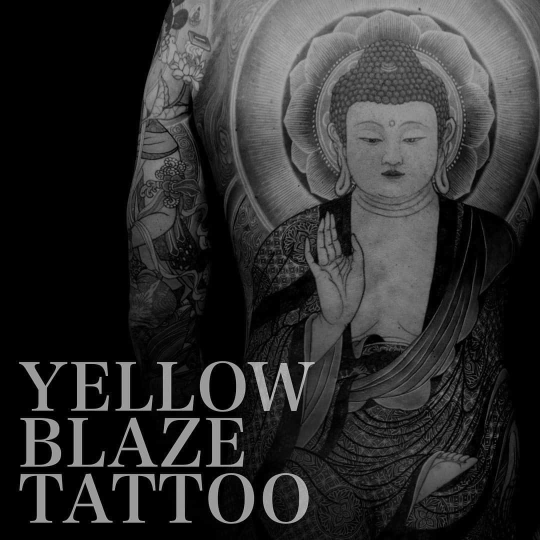 SHIGEのインスタグラム：「Thank you for your patience. I am happy to share with you the new Yellow Blaze Tattoo website. Link in bio or yellowblaze.net . It will continue to be updated with old, recent, and new tattoos as well as Bio page. Hope you enjoy.  Design by my friend @scottjstrathern , thank you.  #shige #shigetattoo #shigeyellowblaze #yellowblazetattoo #黄炎 #websiteredesign」