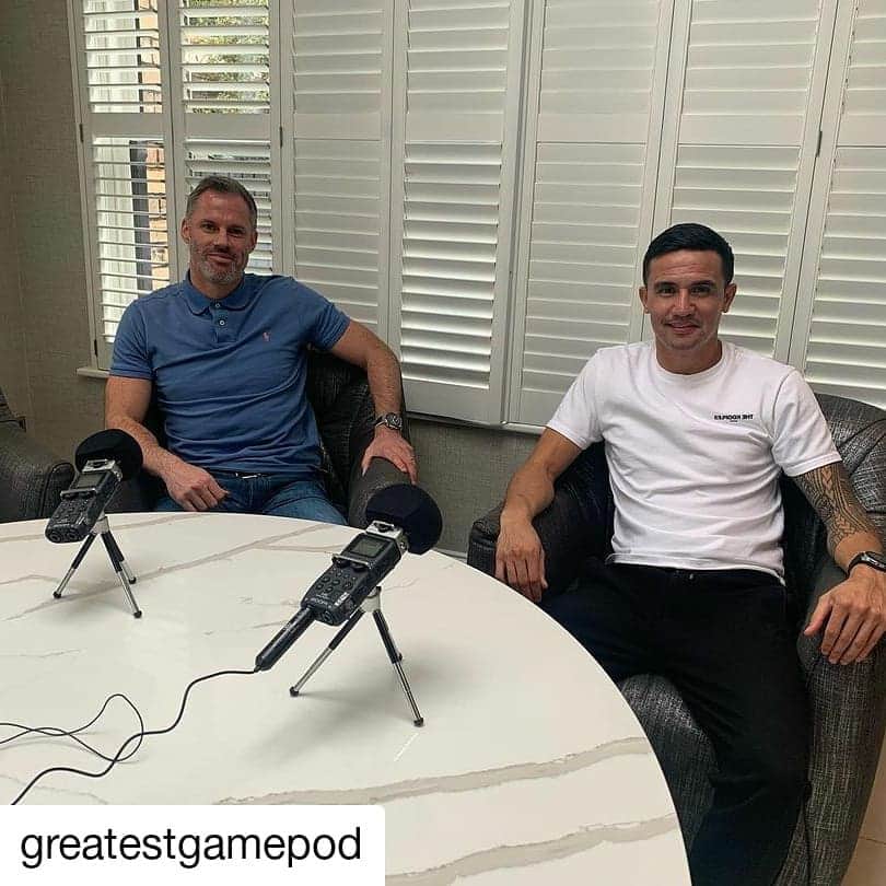ティム・ケーヒルさんのインスタグラム写真 - (ティム・ケーヒルInstagram)「Rolling back the years with my sparring partner @23_carra 💙⚽❤️  #Repost hit the link in bio @greatestgamepod • • • • • • ‪Episode 6 of Series 2 out now!🎙‬ ‪This week, @23_carra sits down with Australia and Everton legend @tim_cahill  #efc #greatestgame」11月19日 19時28分 - tim_cahill