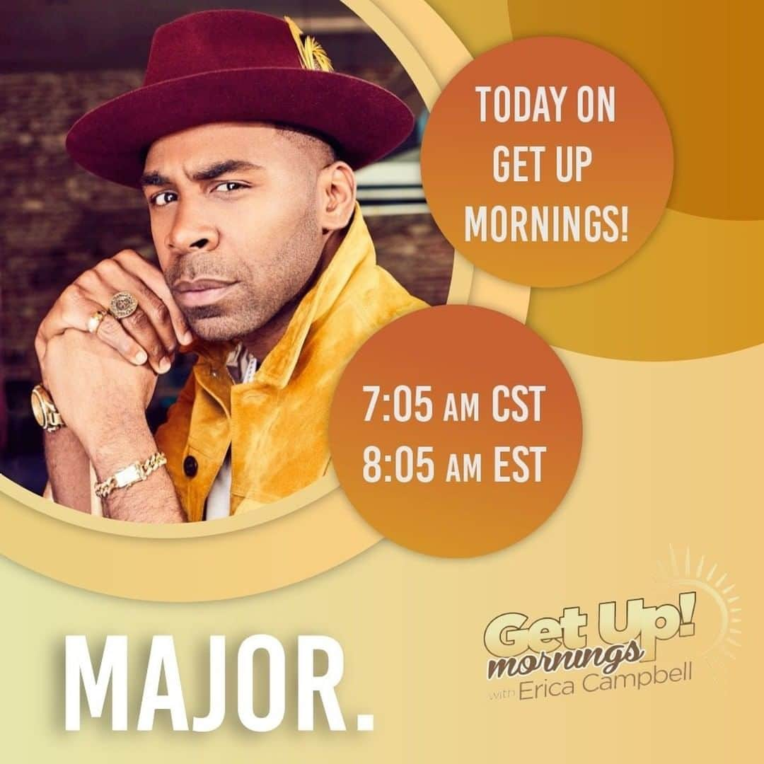 エリカ・キャンベルさんのインスタグラム写真 - (エリカ・キャンベルInstagram)「Good Morning Family! Don't miss today's show. We have none other than the one and only, @nowthatsmajor! Tune in at www.getuperica.com or on our Get Up! Mornings Mobile app. M-F 6-10 AM EST!!  #getupmornings #getupmorningswithericacampbell #getupmotivation #thursday #showguests #ericacampbell #major #nowthatsmajor #morningshow」11月19日 20時00分 - imericacampbell