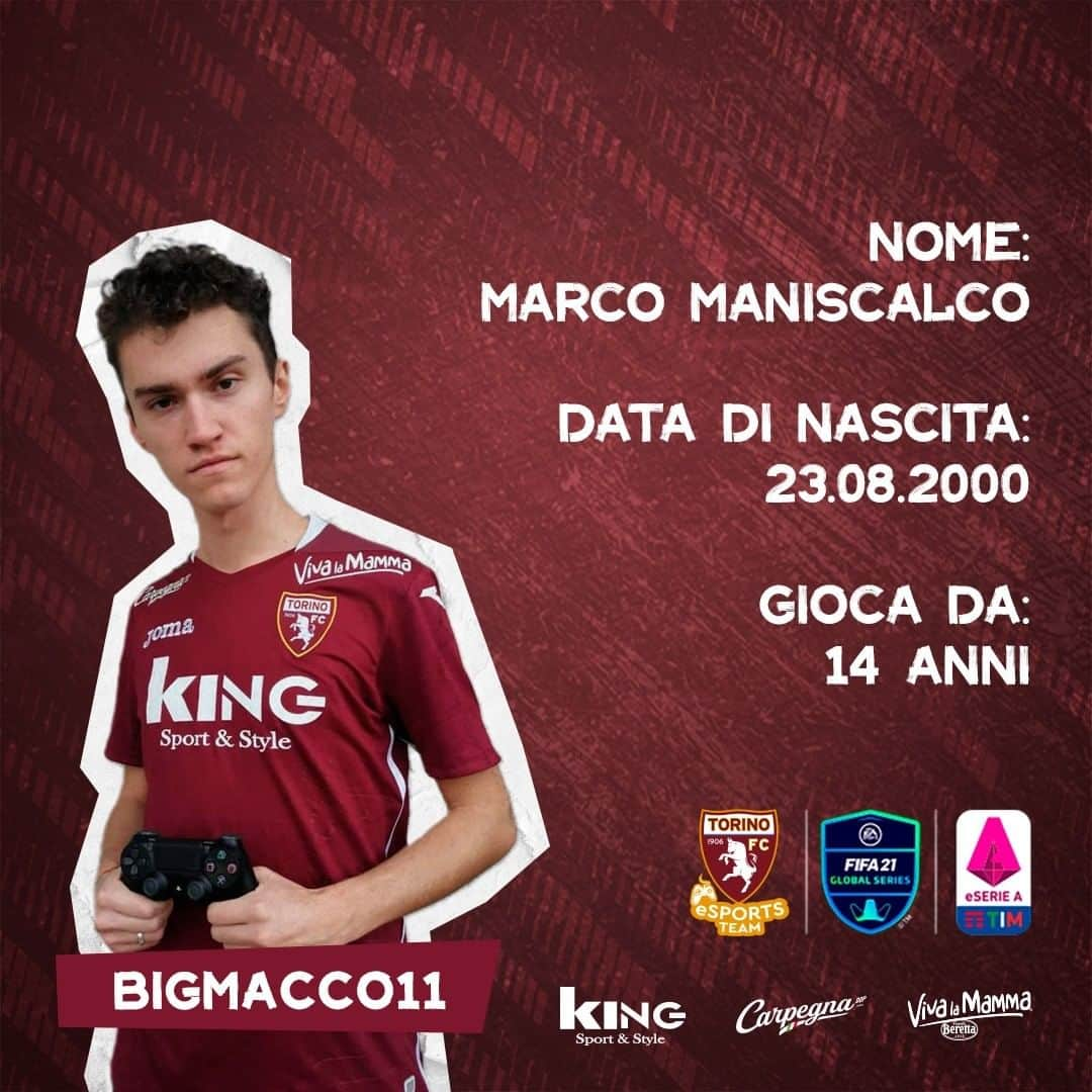 トリノFCさんのインスタグラム写真 - (トリノFCInstagram)「🎮 ESPORTS  @_karamzaki_ e @macco_mani saranno i nostri player per #FIFA21 nella prossima eSerieA TIM!  #SFT」11月19日 20時00分 - torinofc1906