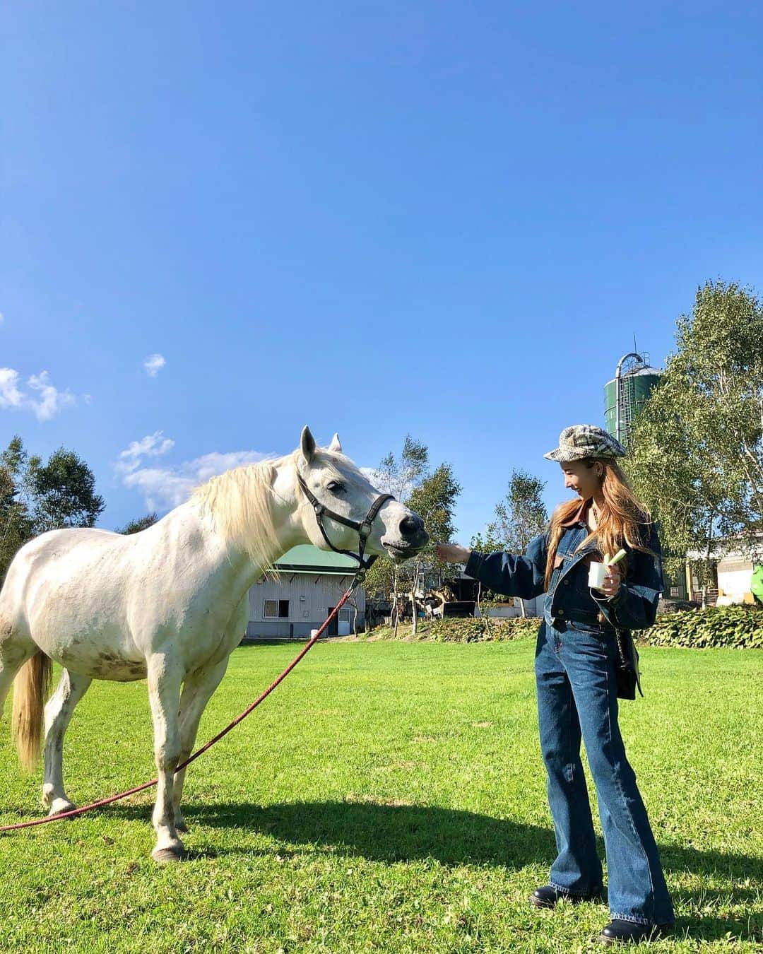 武田静加さんのインスタグラム写真 - (武田静加Instagram)「. . . 🐄北海道 Set up @aclent_official  湖で爆風だったんだけど 楽しそうだったから思い出に📸✨ . . . 🐴写真撮ったんだけど なかなか怖くて触れなかったの（笑） 最後やっと触れるようになったんだぁ❤️！ . . . #武田静加#北海道#hokkado#🐄#🐮 #hairmake#make#makeup#カラコン#ヘアメイク#メイクアップ#style#巻き髪#winter #秋#冬#japan#日本#海#sea#支笏湖」11月19日 20時12分 - takedashizuka0517