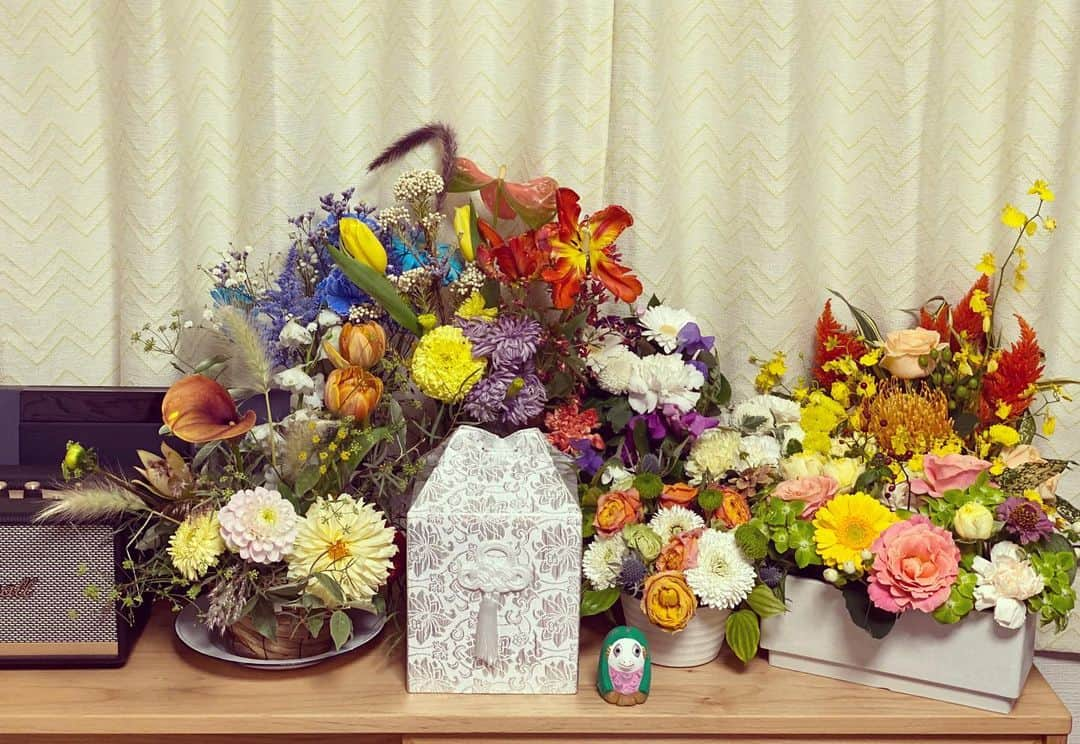 なごむさんのインスタグラム写真 - (なごむInstagram)「※ なごむに たくさんのお花が届きました。  みなさん 本当にありがとうございます。  画像のアマビエは なごむの旅立ちのお手伝いをしていただいたお寺から連れて帰ってきました。  かわいい。  #でも #なごむのほうがもっとかわいい」11月19日 20時38分 - matsumotoooooo