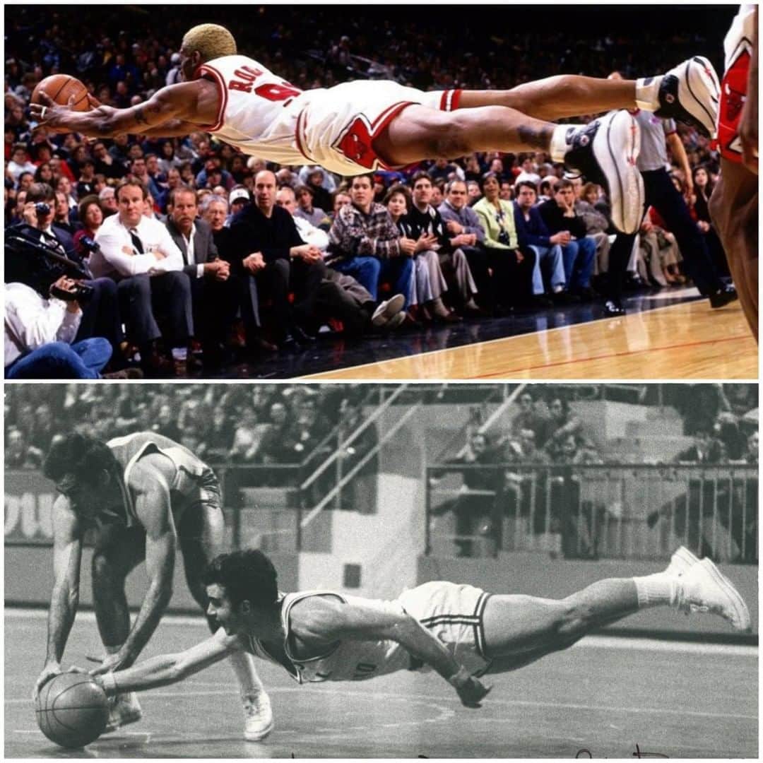 FIBAさんのインスタグラム写真 - (FIBAInstagram)「🔼 Dennis Rodman, 1997 🔽 Vicente Ramos, 1971.  🗣 Good things happen to those who hustle 💯  #ThrowbackThursday #FIBAArchive」11月19日 21時45分 - fiba