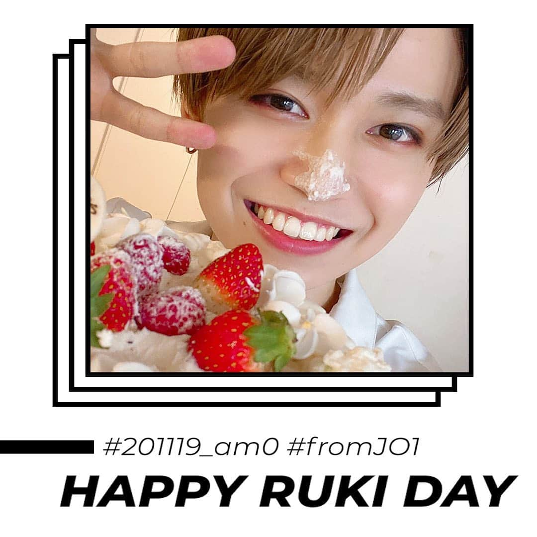 【公式】JO1さんのインスタグラム写真 - (【公式】JO1Instagram)「﻿ ✨🎂Happy Birthday Ruki🎂✨﻿ ﻿ #HappyRukiDay﻿ #JO1 #白岩瑠姫 #ShiroiwaRuki」11月19日 22時35分 - official_jo1