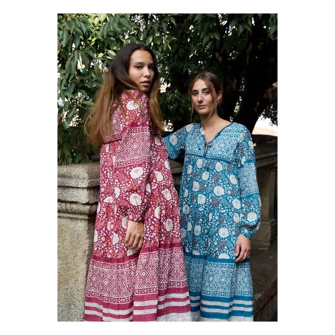 マッタのインスタグラム：「New gem color-ways have arrived in your favorite Matta Dress🍄 Yamini Booj Dress in Garnet and Teal now available. Shop our Lotus Collection online and at our Sag Harbor location. ~ link in bio for more ~」