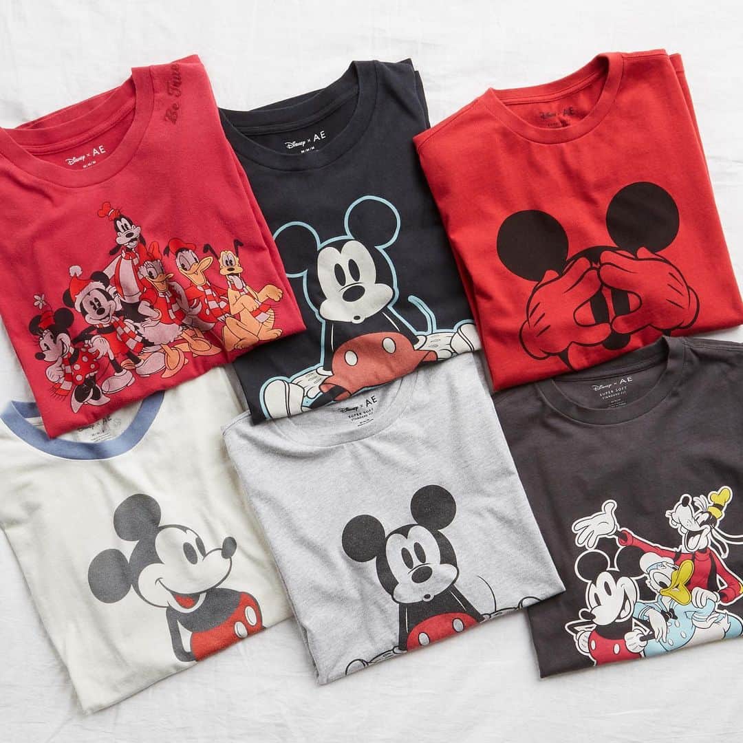 American Eagleさんのインスタグラム写真 - (American EagleInstagram)「We've got the @Disney x AE tees you'll never wanna take off. Tell us which one you want in the comments 👇 @mickeytrueoriginal #mickeyfriendsstaytrue」11月20日 11時05分 - americaneagle