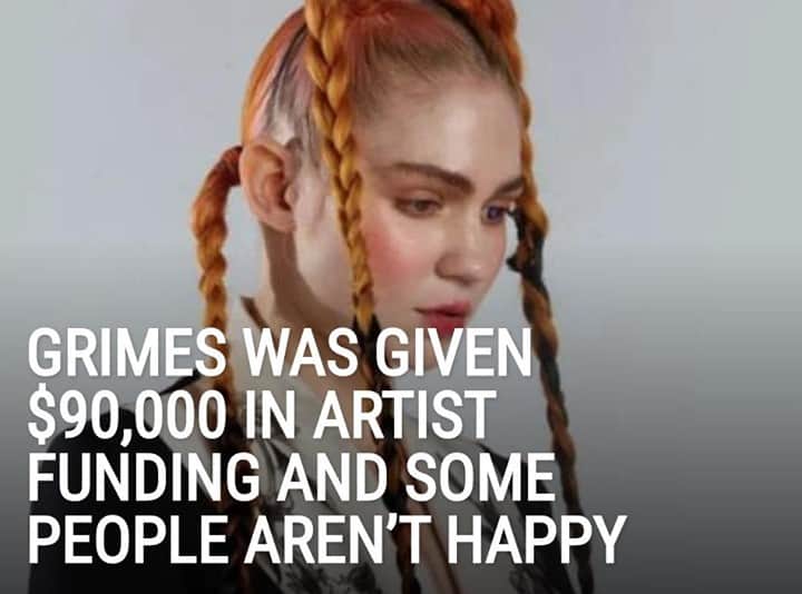 のインスタグラム：「@grimes receiving over $90,000 in artist funding has sparked a debate on who should be eligible to receive financial support ⁠ LINK IN BIO⁠ .⁠ .⁠ .⁠ #grimes #artistssupport #financialsupport #altpress #alternativepress」