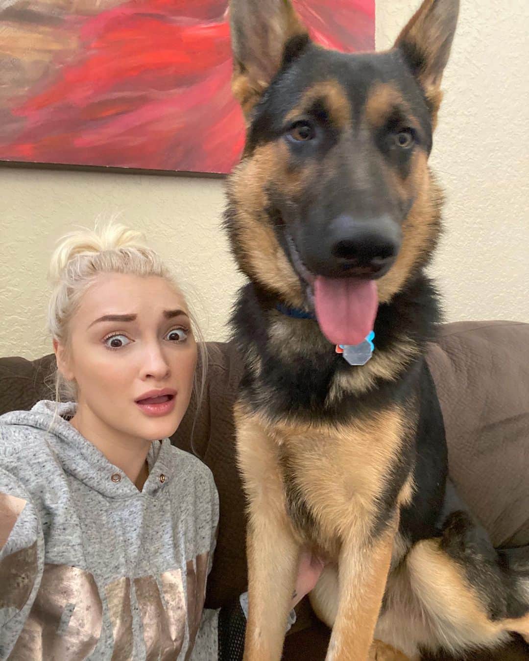 アンナ・フェイスのインスタグラム：「Hanx is a raptor size now」
