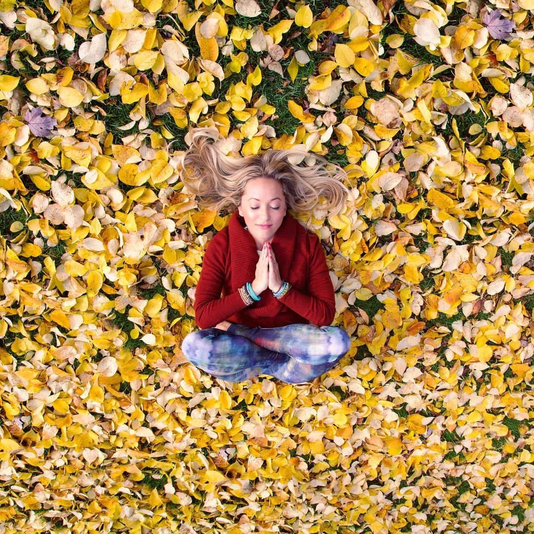 キノ・マクレガ―のインスタグラム：「I’ve been in self-reflection mode lately. Any one else feeling the inward looking vibes that fall usually brings? _ Sometimes I think about where I’ve been, where I come from, where it’s all going, and what it all means. To contemplate is not the same as searching for answer. I’m not seeking answers. I’m sitting with what is in a state of looking. There is a small but subtle difference. _ Even though the leaves don’t change color here in Miami, we do experience a change of seasons. It gets darker earlier and the it’s more windy and dry than usual.  _ This picture was taken in Canada about four years ago by @ifilmyoga #flashbackfriday #yoga #kinoyoga #omstars  _ I’ll be in Tampa this weekend and you can find me online Wednesday’s at 1 pm on @omstarsofficial  _ Thanksgiving Day next Thursday I’m teaching a special Ashtanga Yoga Primary Series at 10 am on @omstarsofficial  Come practice 🙏💕」