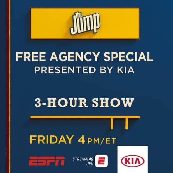 レイチェル・ニコルズさんのインスタグラム写真 - (レイチェル・ニコルズInstagram)「The NBA’s craziest offseason week isn’t over yet - #TheJump has a THREEE HOUR Free Agency Special tomorrow, at a special time. Come hang out at 4p ET/1p PT as we break down allllll the news.」11月20日 6時19分 - rachel_nichols