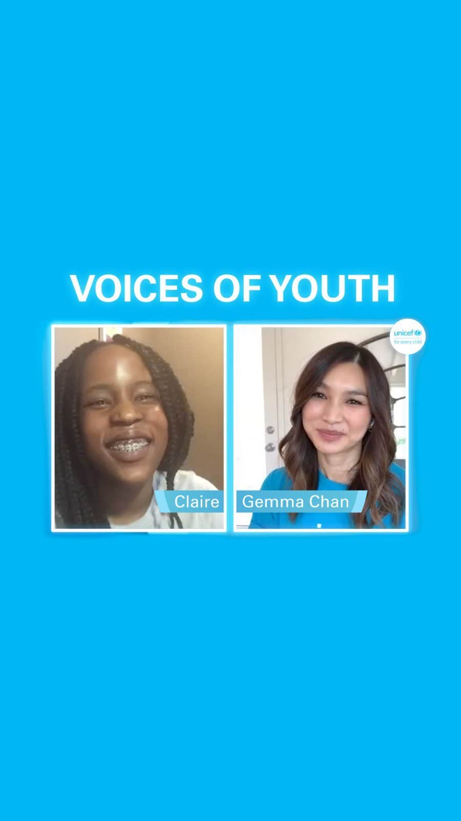 ジェンマ・チャンのインスタグラム：「I am so honoured to be part of @voicesofyouth with @unicef_uk for #WorldChildrensDay.   I spoke with Claire, a 16 year old youth advocate from Manchester, about mental health, youth social action and her hopes for the future. Her passion for youth empowerment is so inspiring and I’m grateful I had the opportunity to speak with her. It’s so vital that we listen to young people’s voices.   To find out more about @unicef’s work with young people in the UK visit the link in my bio」
