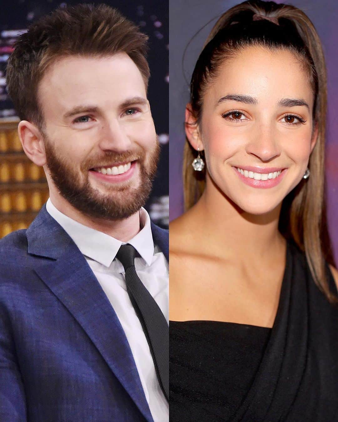 Just Jaredさんのインスタグラム写真 - (Just JaredInstagram)「Fans thought that Chris Evans shared another video with Aly Raisman today, but that’s not actually her in the clip. Tap this photo at the LINK IN BIO for details on who she is! #ChrisEvans #AlyRaisman Photos: Getty, Instagram」11月20日 7時53分 - justjared