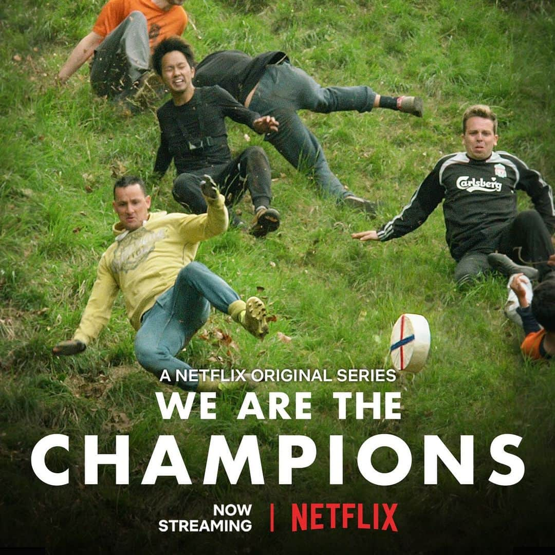 レイン・ウィルソンさんのインスタグラム写真 - (レイン・ウィルソンInstagram)「That’s a wheel of cheese they’re chasing down a hill. You’re gonna wanna watch all 6 episodes. Trust me. #WeAreTheChampions @netflix」11月20日 8時28分 - rainnwilson