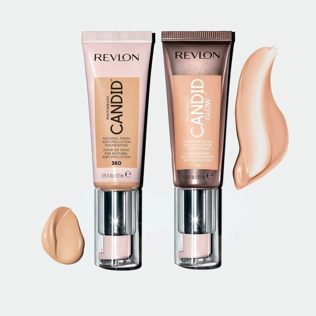 Revlonさんのインスタグラム写真 - (RevlonInstagram)「Have you met our #RevlonCandid anti-pollution foundations with anti-blue-light ingredients and without parabens, phthalates, synthetic dyes, or harsh fragrances? Let us introduce you…  - #RevlonCandid is oil free, hydrating and has a natural finish (shown in Cashew (360)) - #CandidGlow is infused with prickly-pear oil for lasting moisture and a glow (shown in Ivory (130))」11月20日 9時34分 - revlon